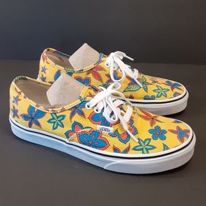 VANS YELLOW CANVAS MULTI TROPICAL/FLORAL UNISEX SNEAKER Size M8 - W9.5